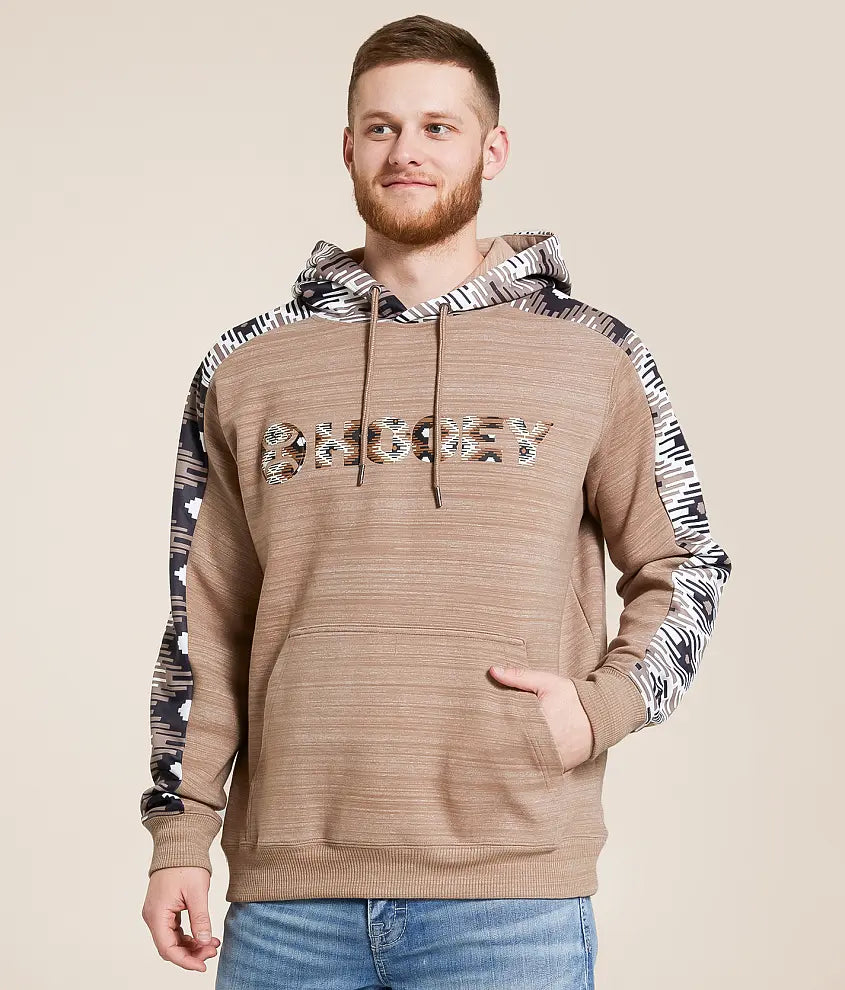 HOOEY MEN HOODIE PORTABLE CANYON TAN AZTEC PRINT HH1330TN
