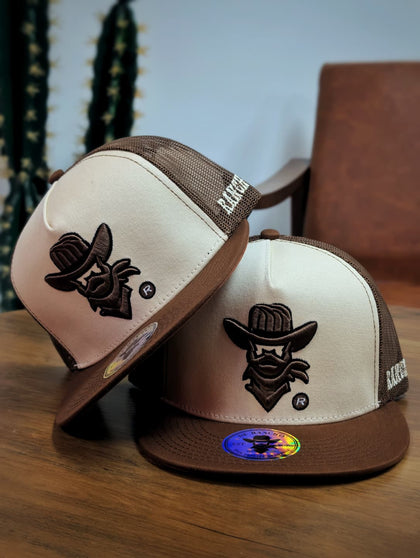 DE RANCHO HATS SNAPBACK BRONW AND BEIGE