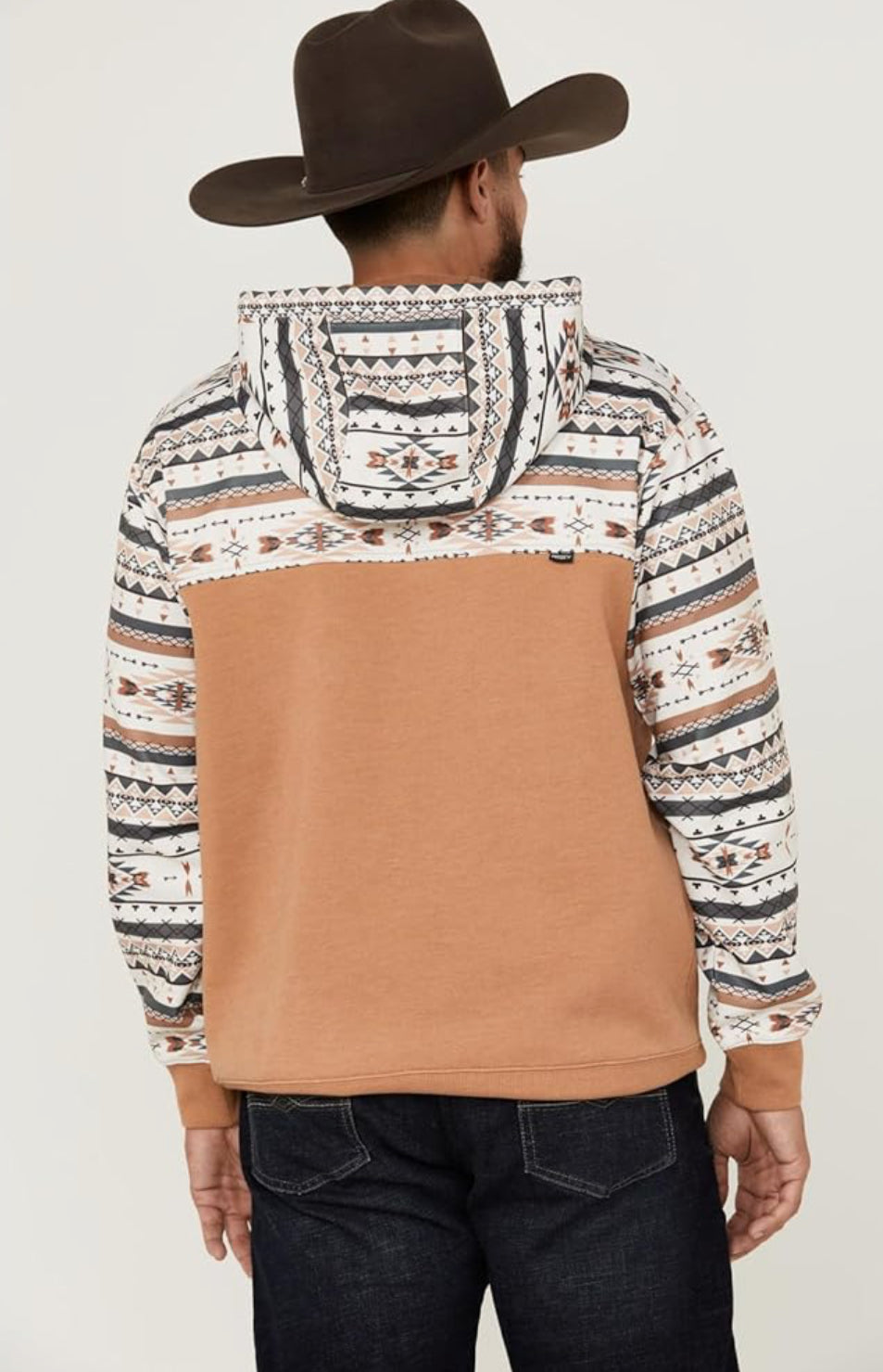 Hooey® Men's Hoodie "Jimmy" Brown w/Aztec Pattern CRBR-S