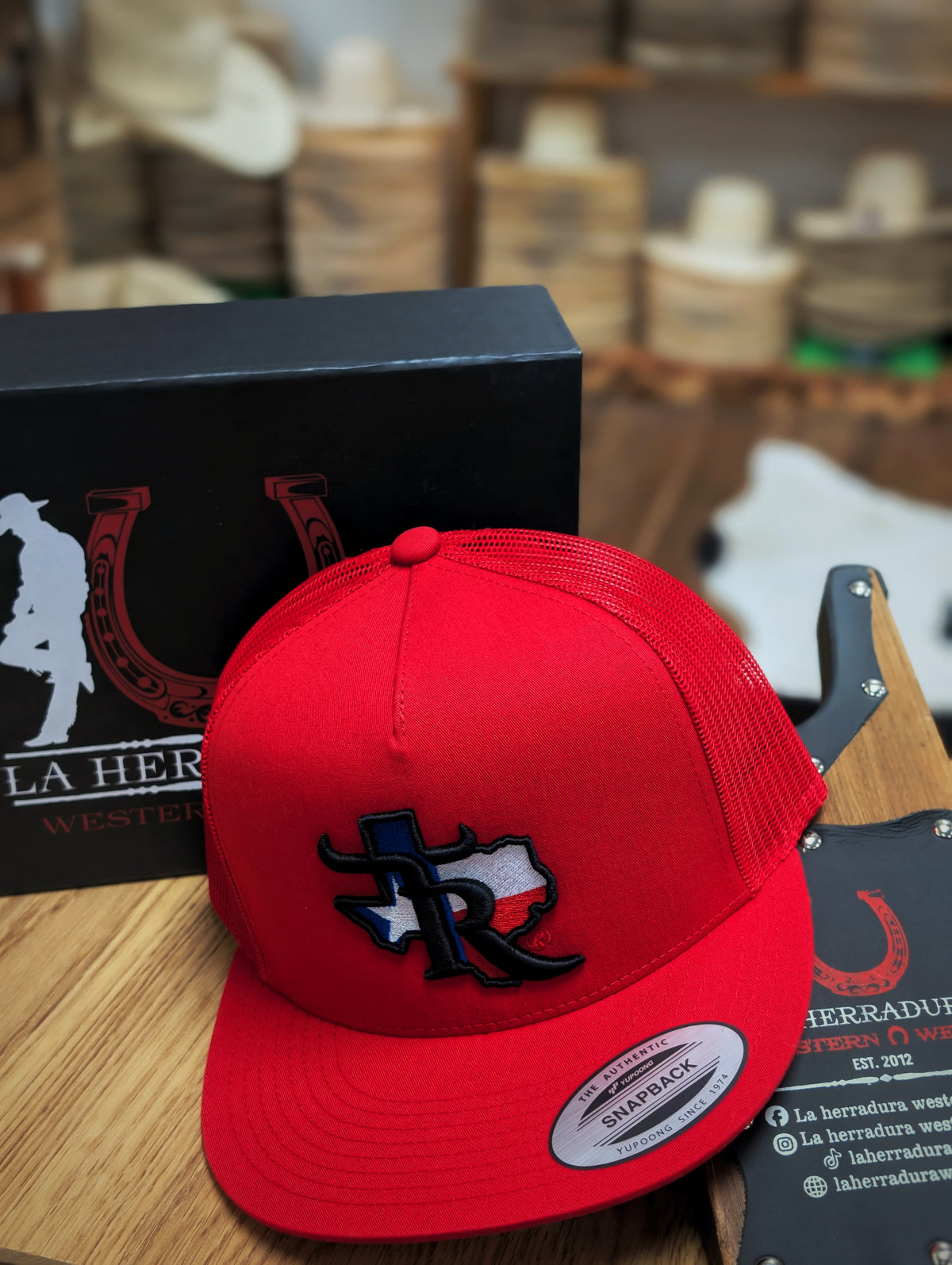 TEXAS RANCH CAP RED TEXAS FLAG LOGO