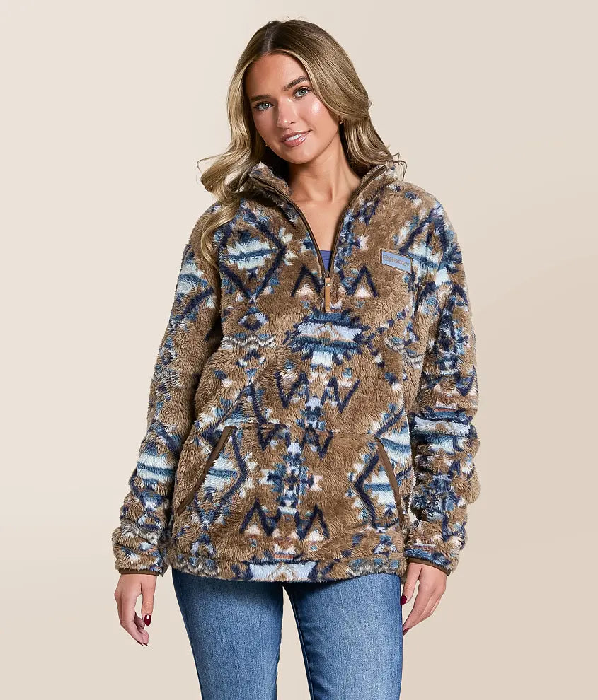 HOOEY LADIES TELLURIDE SHITAKE FLEECE PULLOVER HFP026BRAZ