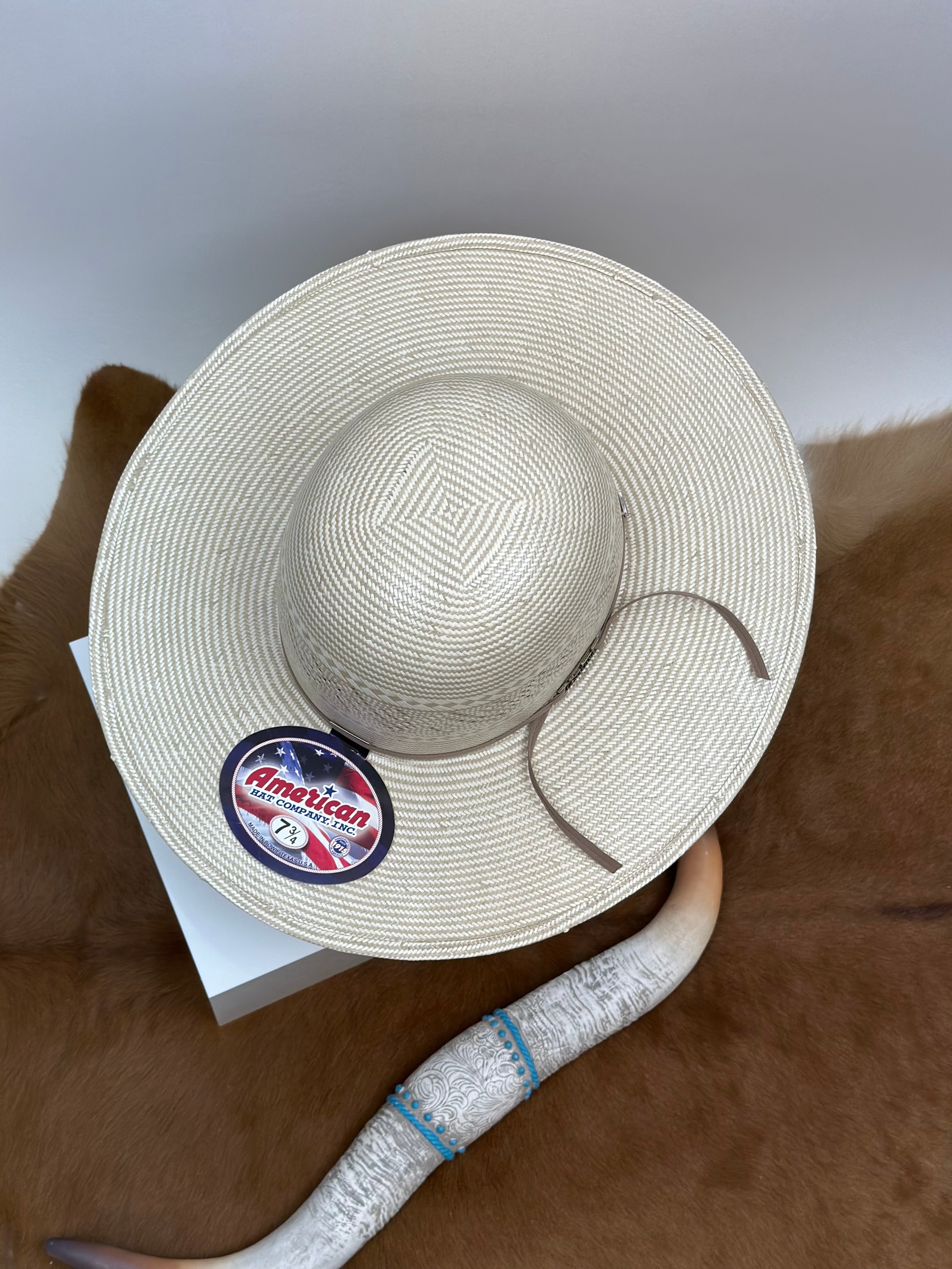 6600 AMERICAN HAT OPEN CROWN STRAW HAT STYLE