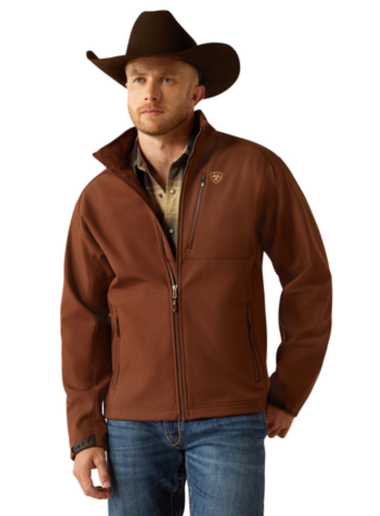 ARIAT JACKET LOGO 2.0 SOFTSEHLL POTTING SOIL- 8156