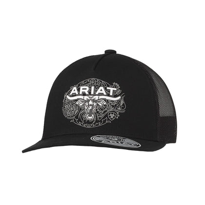 ARIAT WOMEN’S BLACK LONGHORN CAP - A300096801