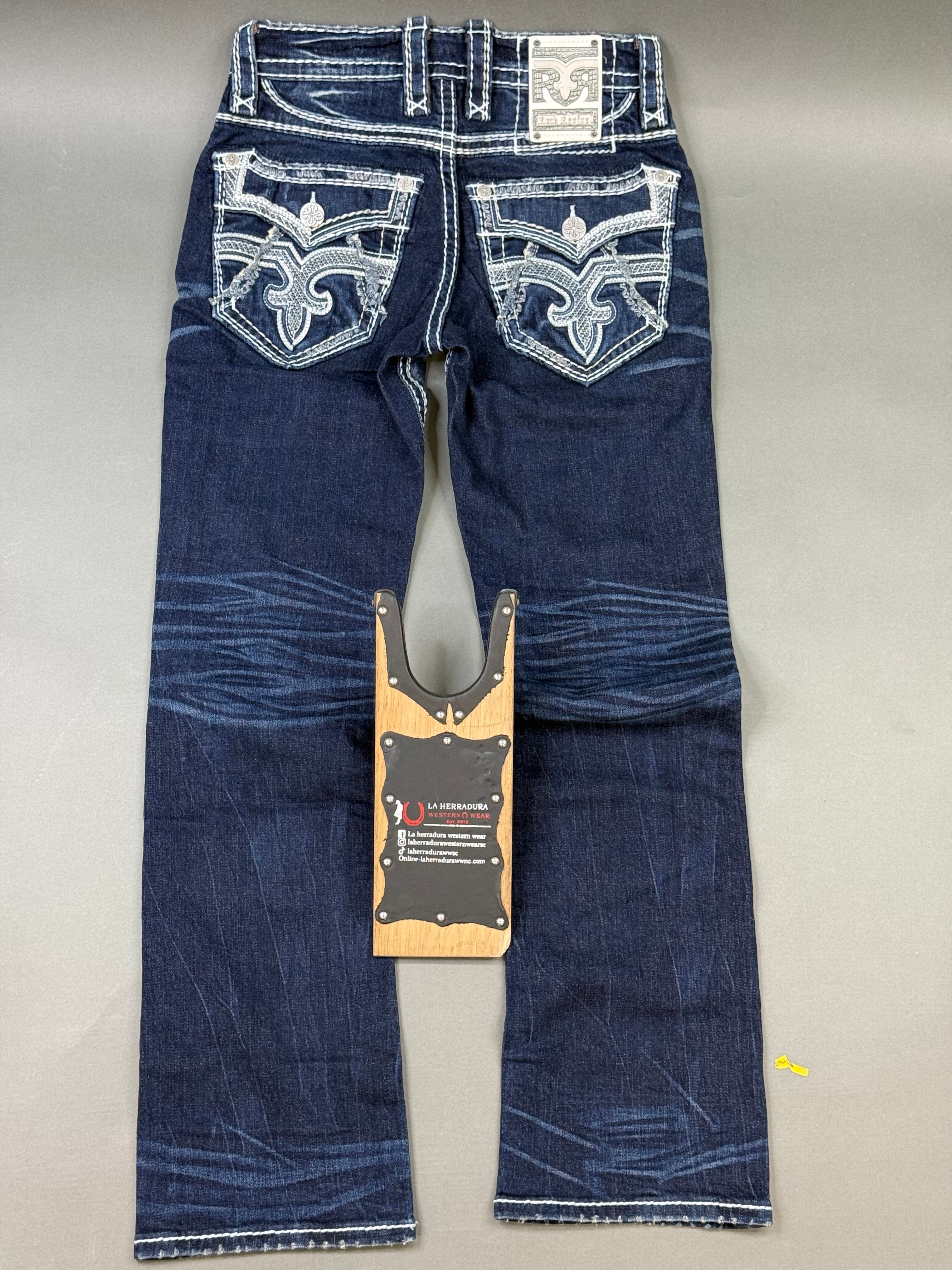 ROCK REVIVAL ALVIN BOOT CUT JEANS