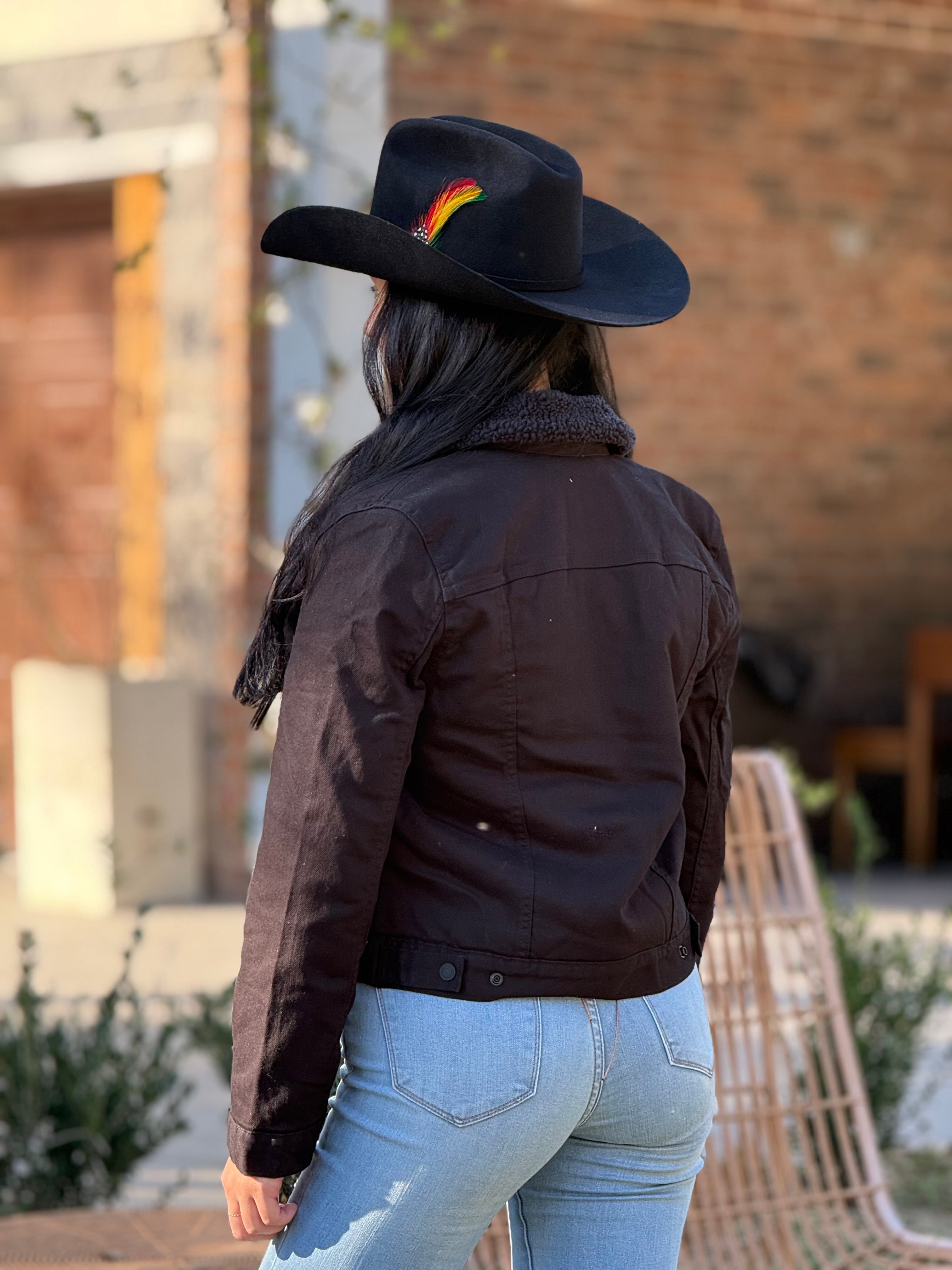 LEVI'S ORIGINAL SHERPA TRUCKER BLACK JACKET LADIES