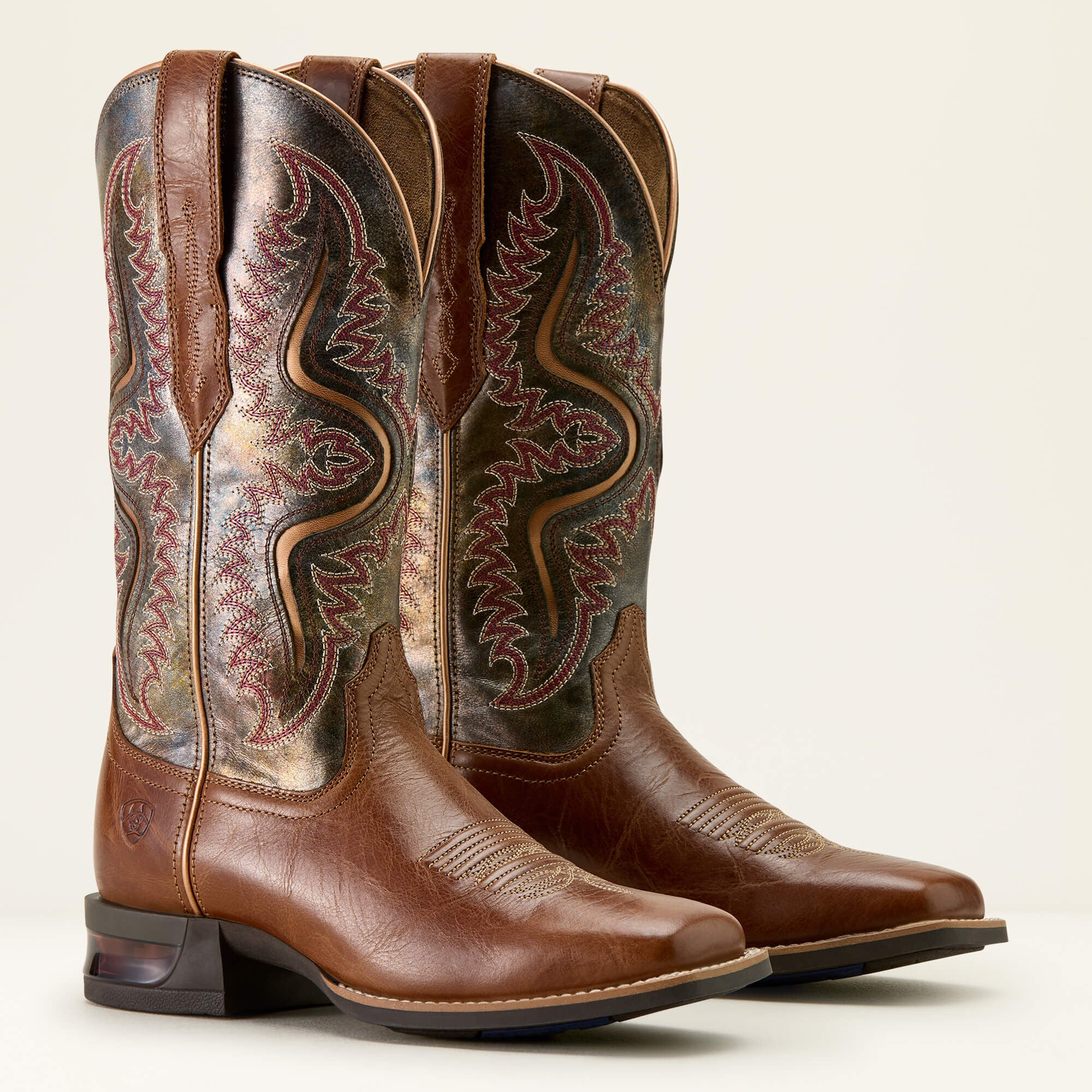 WOMENS ARIAT CAPTIVATE DARK TAN /TITANIUM WIDE SQUARE TOE 10063894