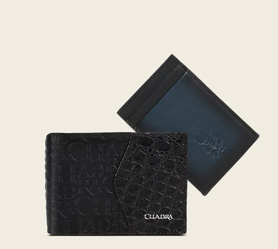 CUADRA ALLIGATOR BLACK WALLET -DU618