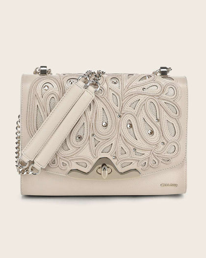CUADRA WOMEN HANDBAG TAUPE COWHIDE LASER -DU823