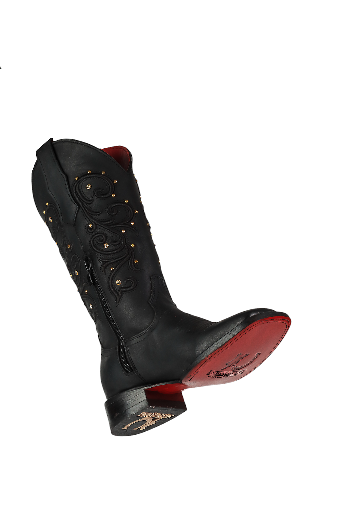 BOTAS DE MUJER LA HERRADURA EMILY NEGRO CRAZY PUNTA CUADRADA