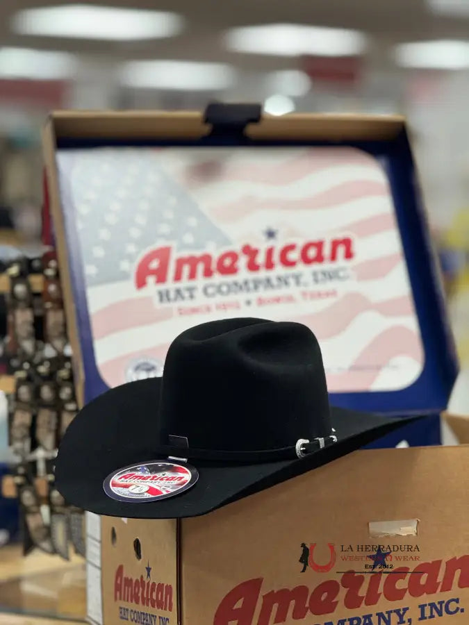 7X American Felt Hat Black Tejana