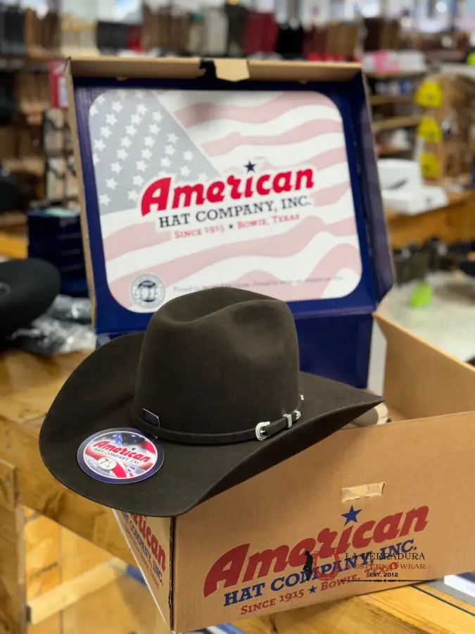 7X American Felt Hat Chocolate Tejana