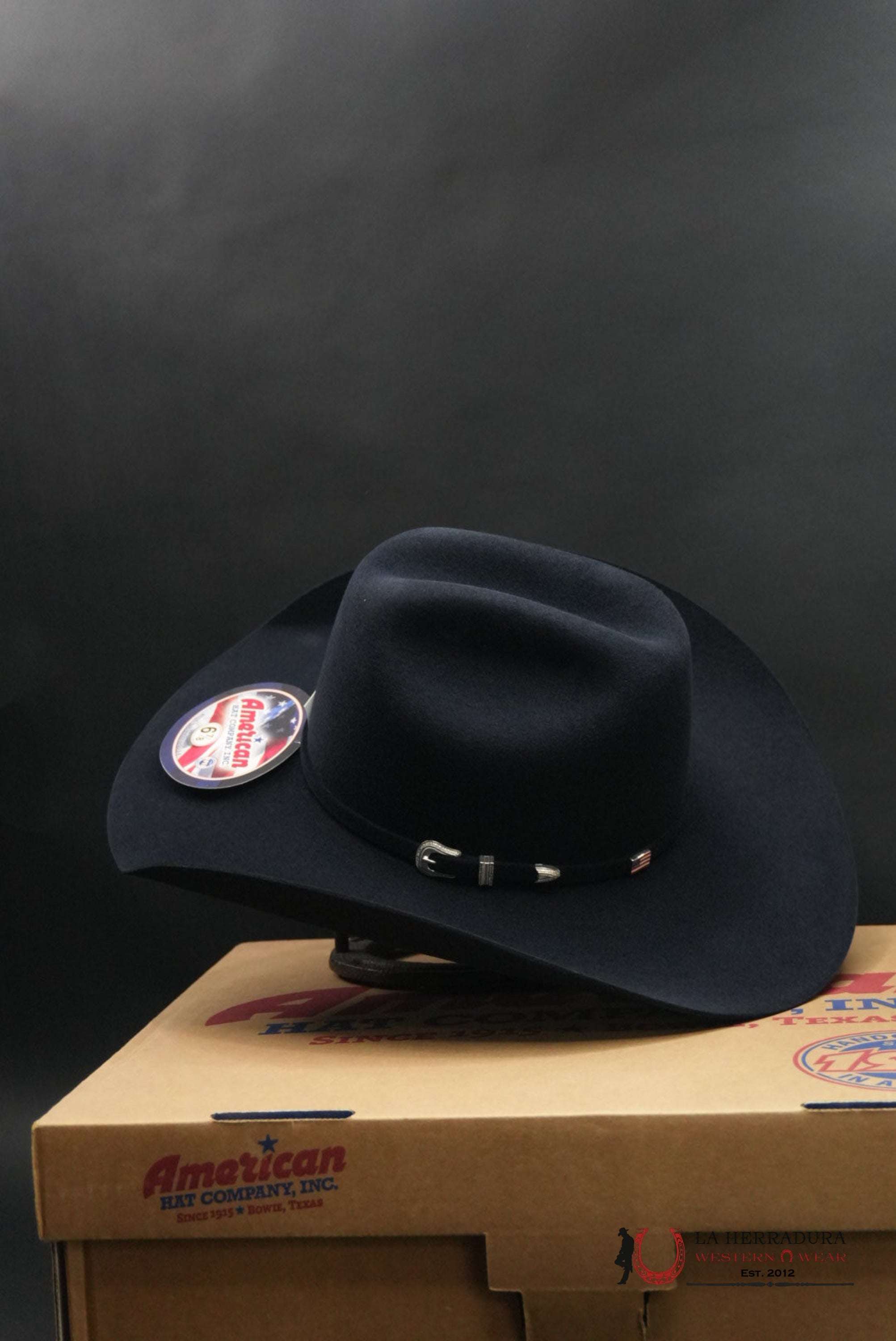 7X American Felt Hat Midnight Blue