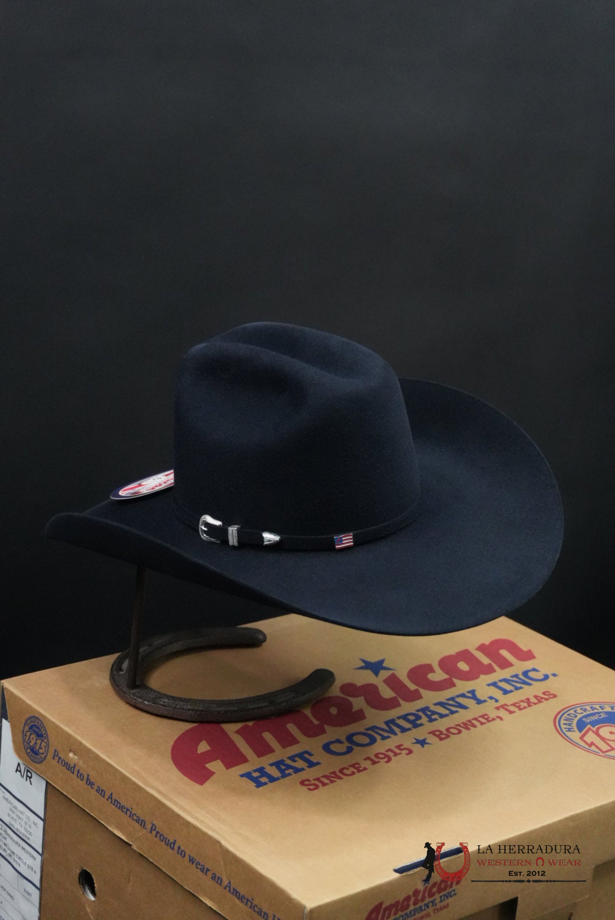 7X American Felt Hat Midnight Blue TEJANA