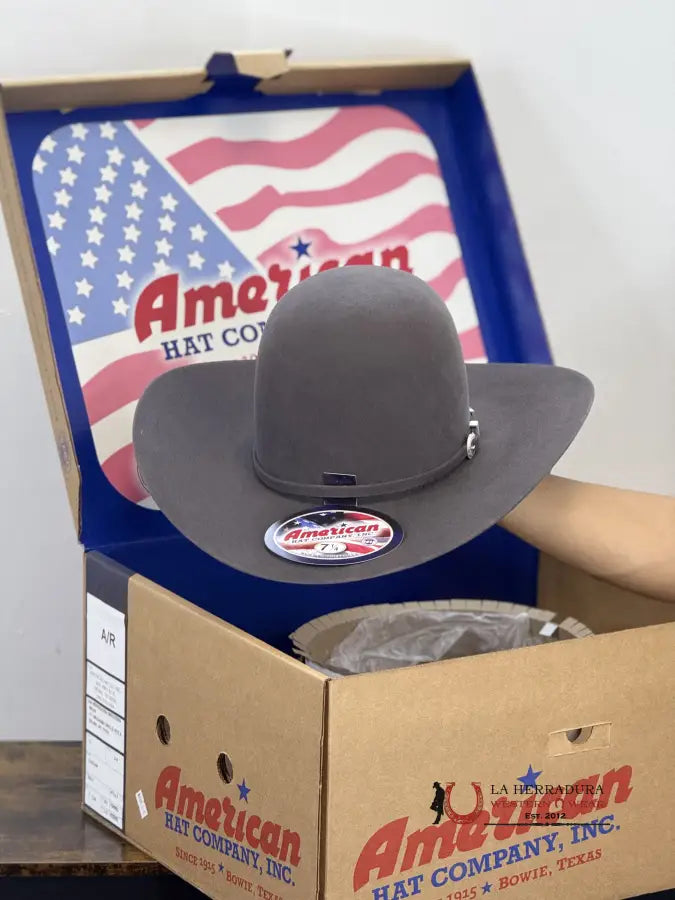 7X American Hat Open Crown Steel Tejana