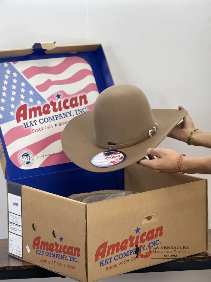 7X American Hat Open Crown Tuscan Tejana