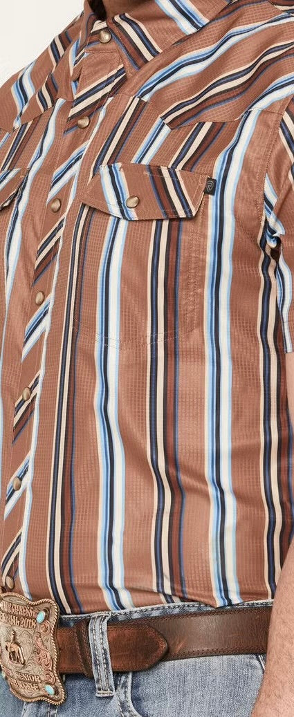 ROCK&ROLL BOYS TEK STRIPE PRINTED CAMEL SS