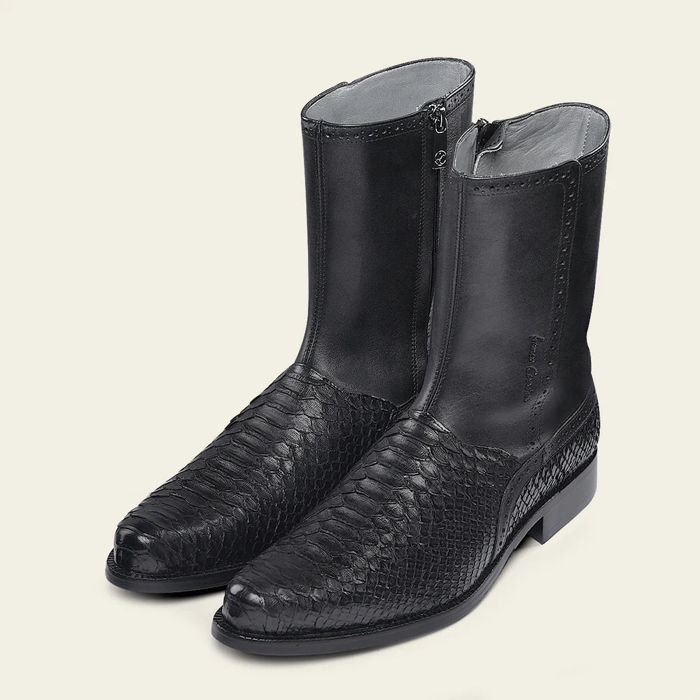 FRANCO CUADRA PYTHON TERNERA INCA BLACK SHORT BOOT