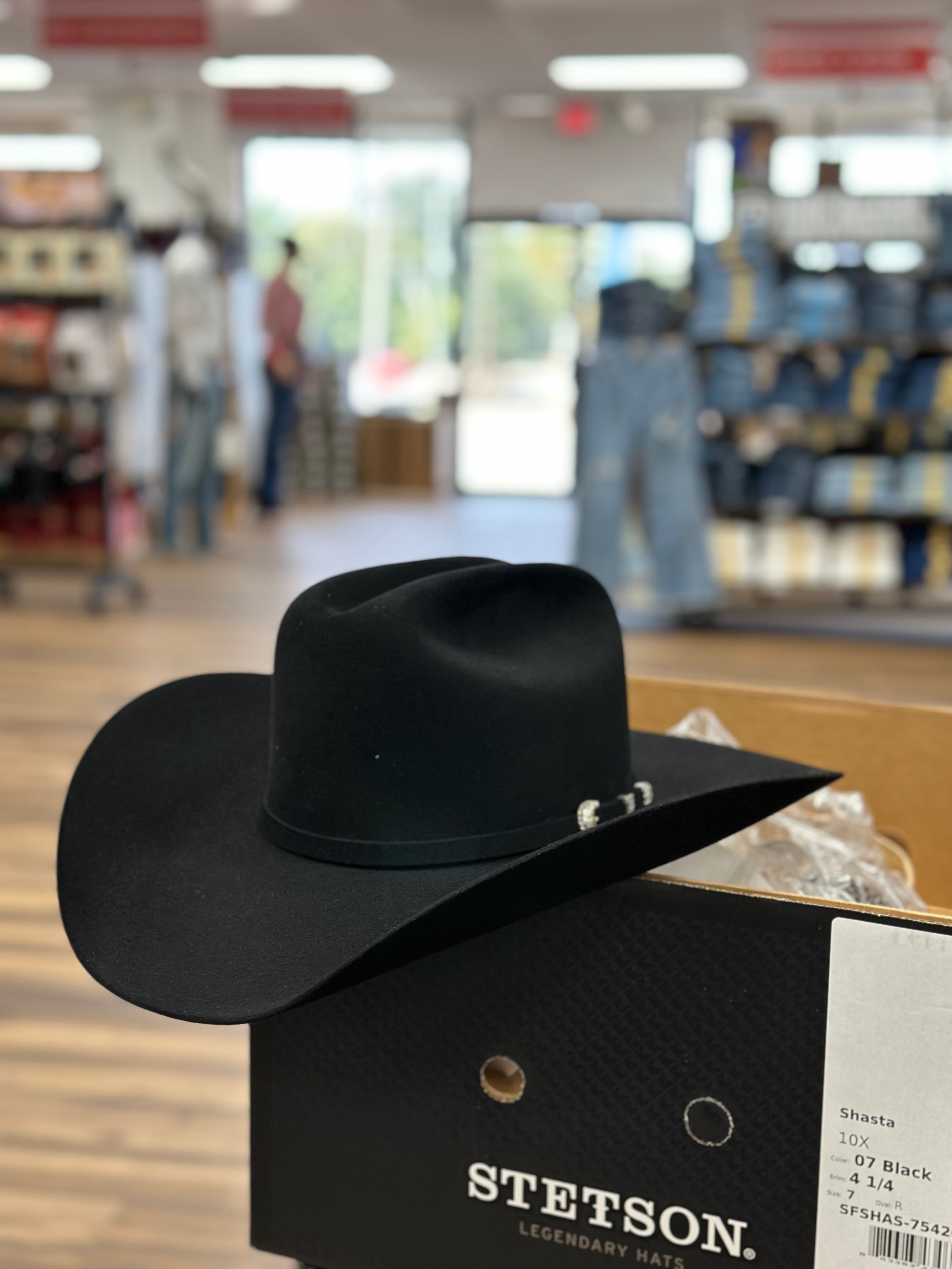 STETSON 10X SHASTA NEGRO