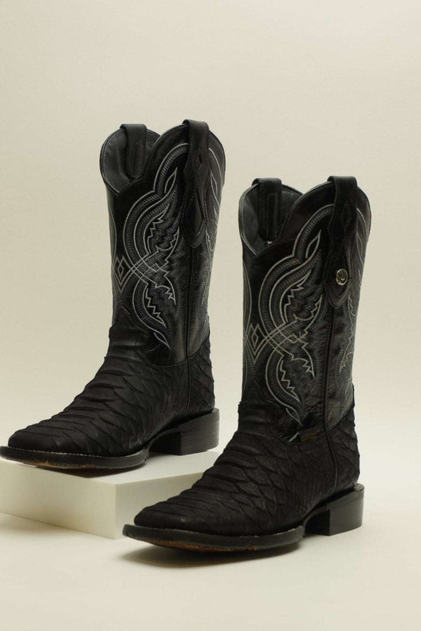 LA HERRADURA DANIEL PITON JUMBO NOBUCK NEGRO BOTAS PUNTA CUADRADA PARA HOMBRE