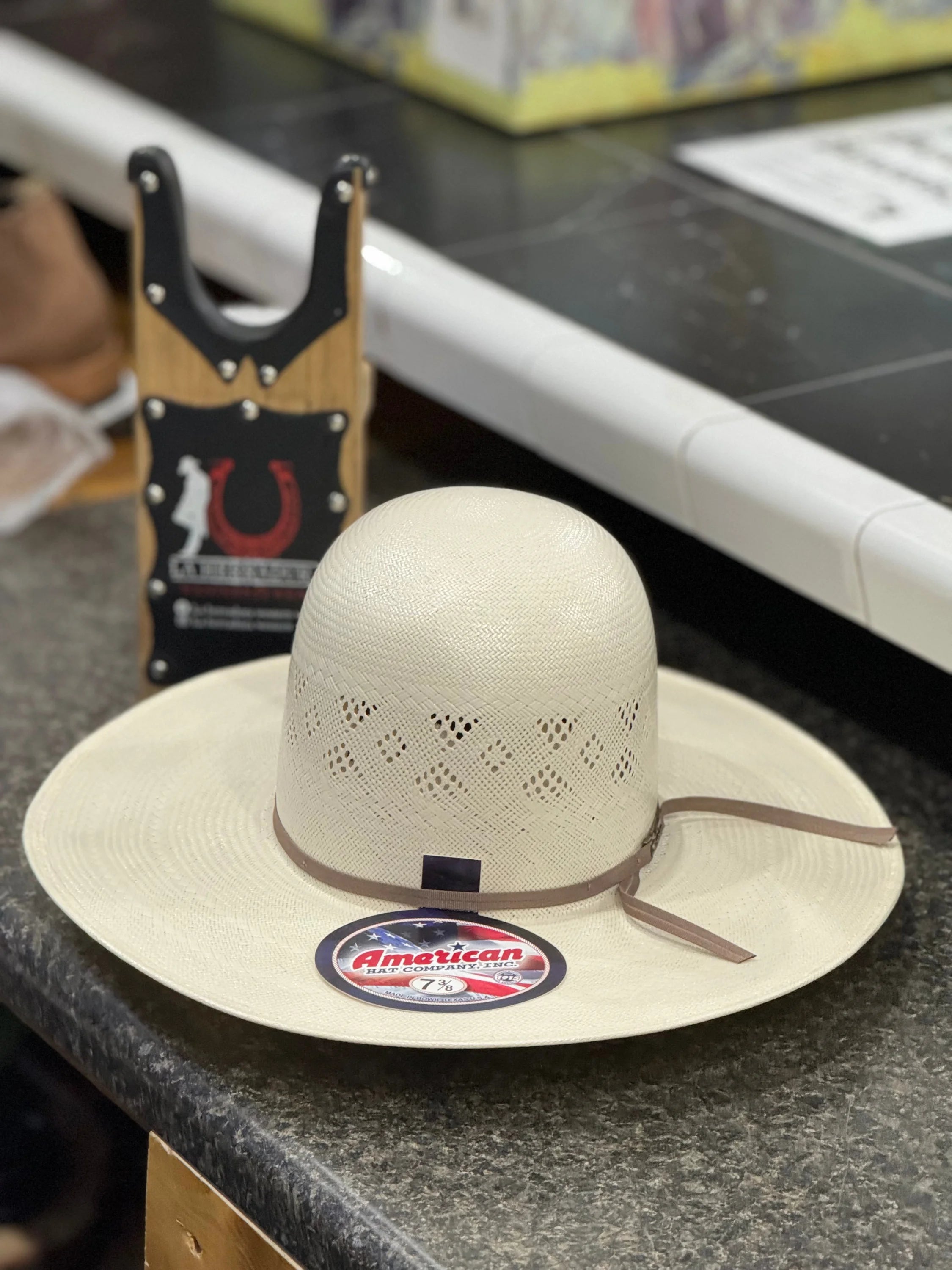 American Hat Open Crown Straw Style 8500 Tejana