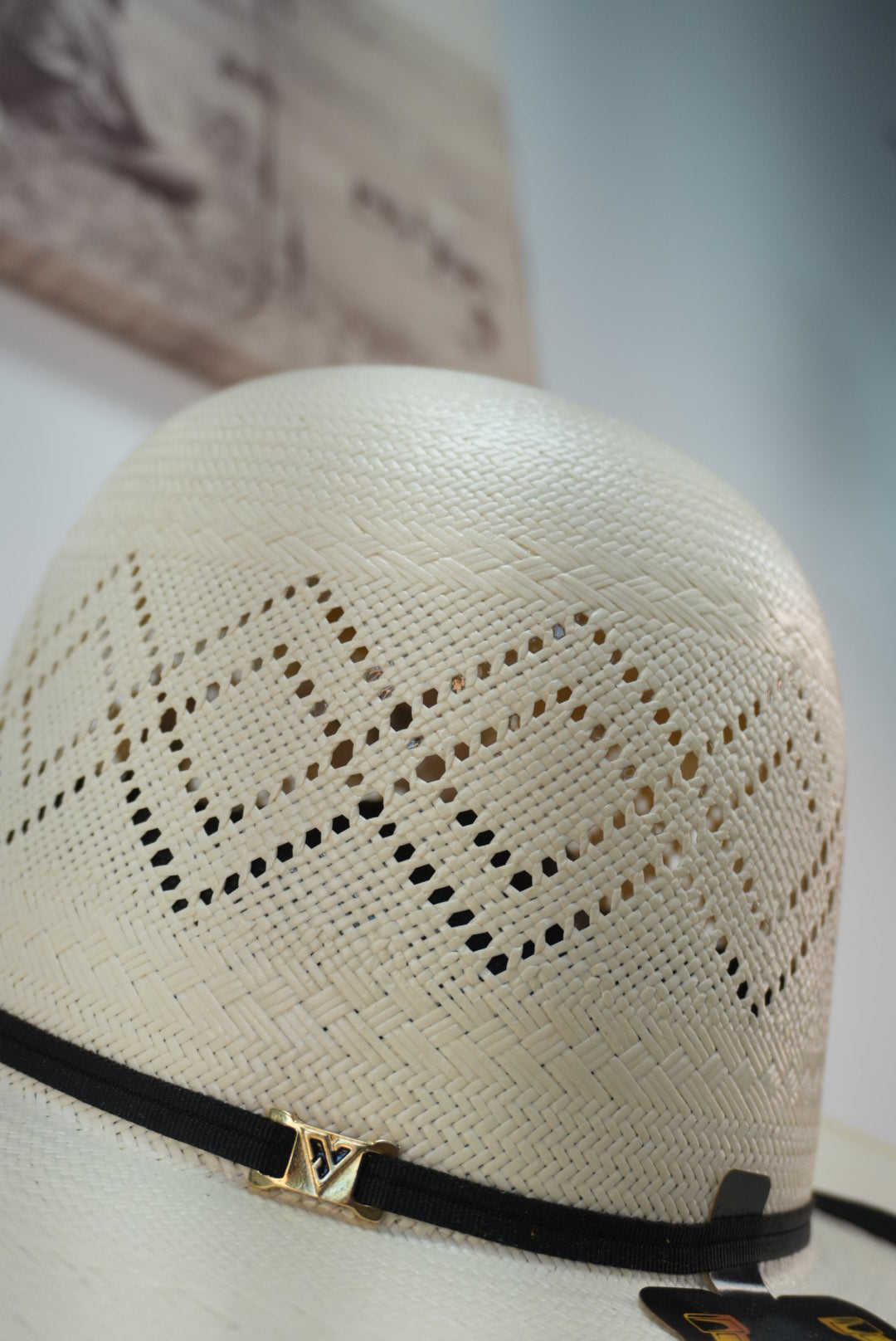 HERRADURA OPEN CROWN STRAW HAT 100x KUKULCAN