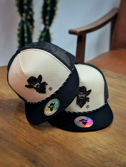 DE RANCHO HATS SNAPBACK CRISTAL RANCHO MADE BEIGE AND BLACK