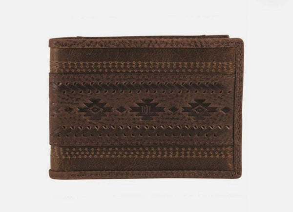 CARTERA AZTECA MARRÓN DE DOS PLIEGUES RED DIRT - 2510138812