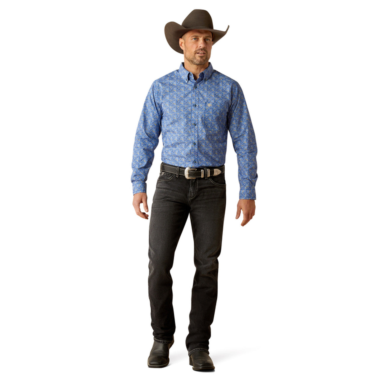 Ariat Thell Fitted Long Sleeve Shirt Dark Blue - 2367