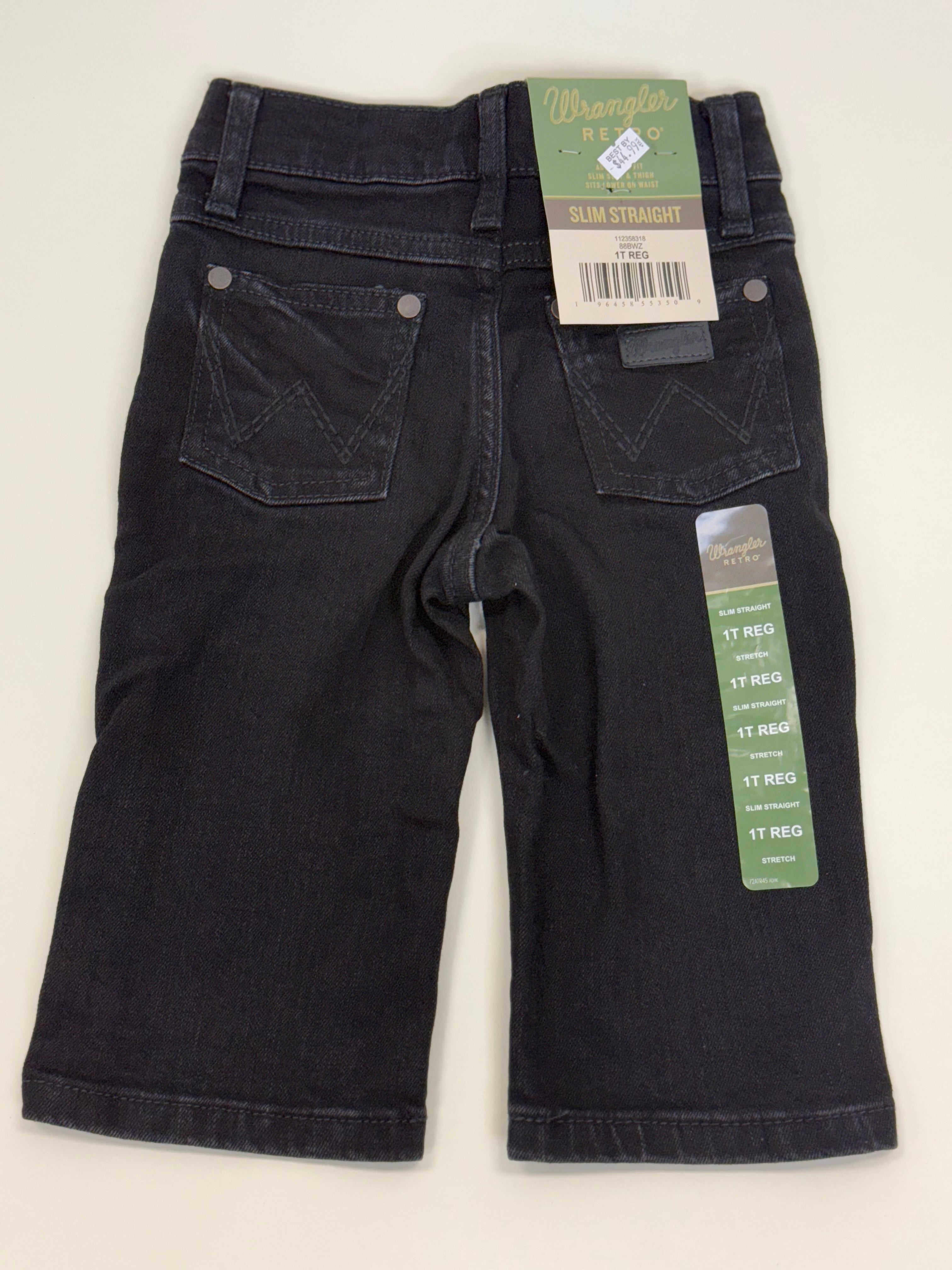 WRANGLER BLACK SLIM STRAIGHT