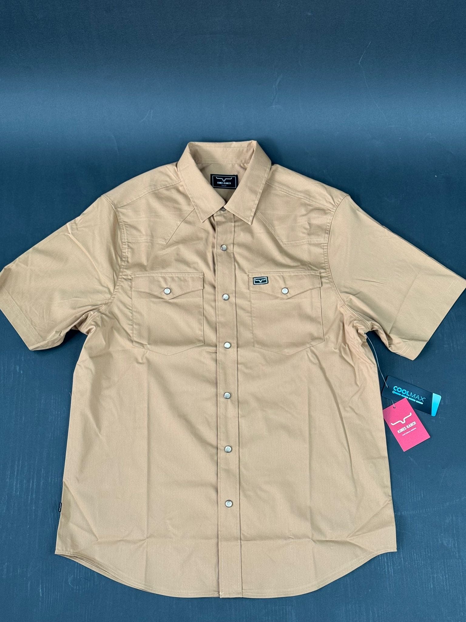 KIMES RANCH SHORT SLEEVE BROWN SNAP