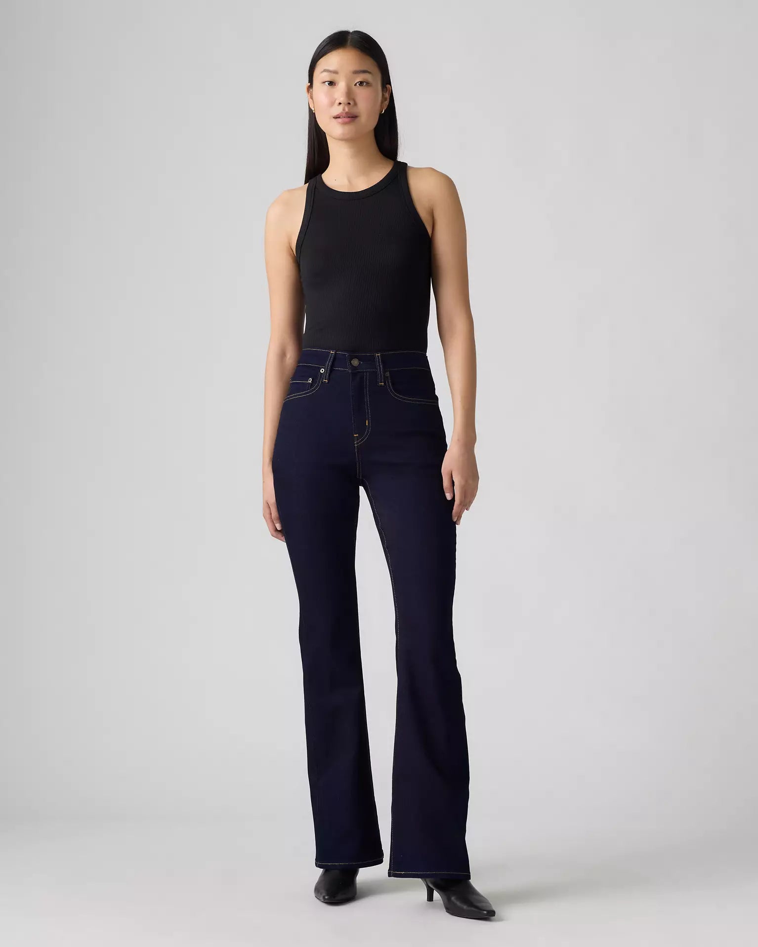 726 High Rise Flare Women's Jeans - Soft  Dark Wash - A34100123