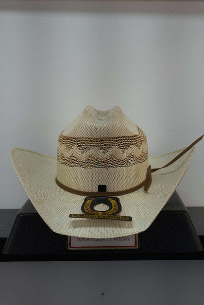 SOMBRERO VAQUERO DE PAJA HERRADURA FORMA MALBORO BANGORA RANDA VÍBORA