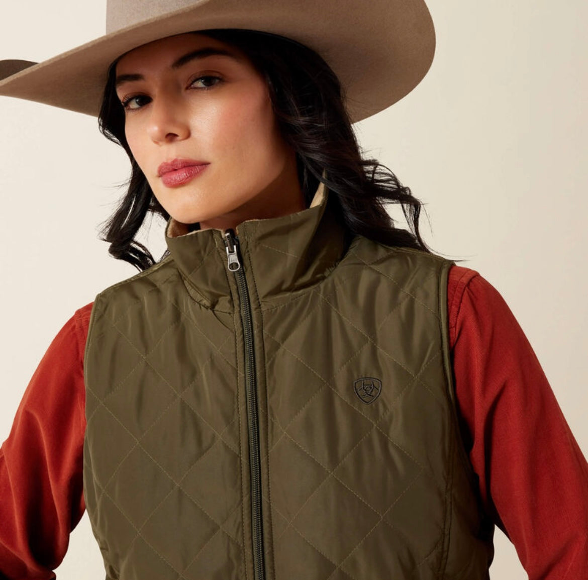 ARIAT WOMEN DILON VEST GREEN 10079319