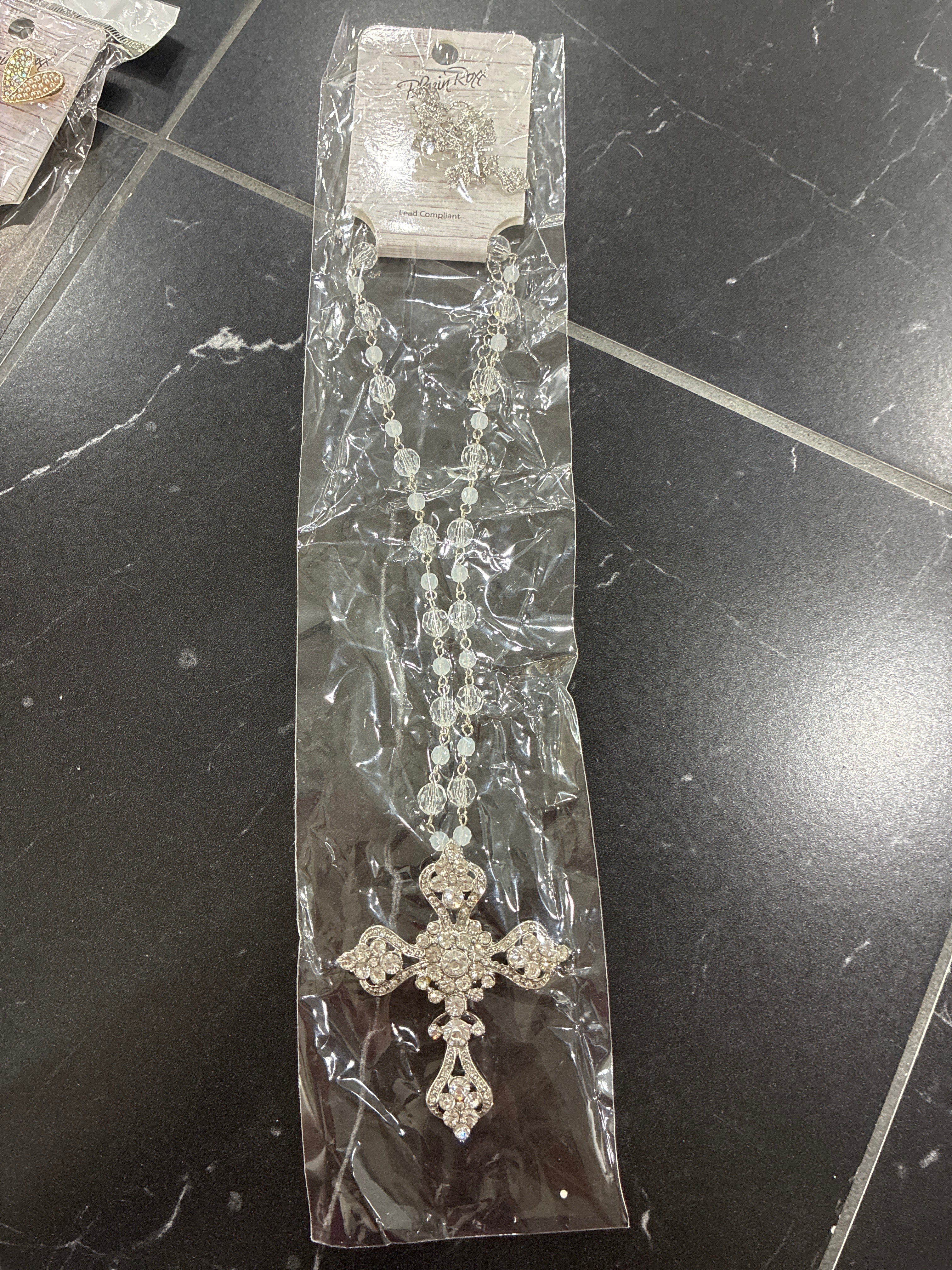 BLAZIN RS CROSS WH NECKLACE -3030805