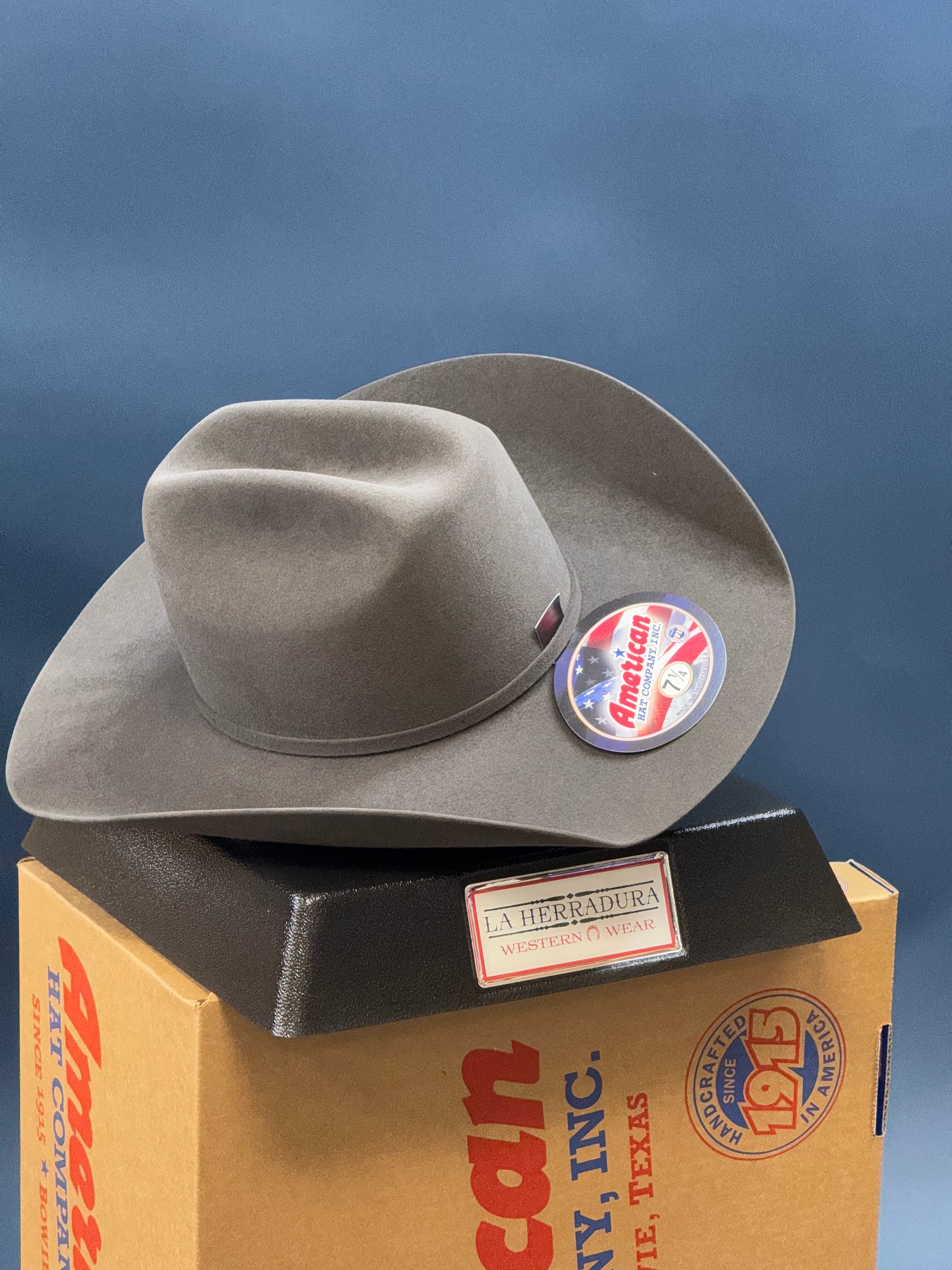 7X American Felt Hat Steel