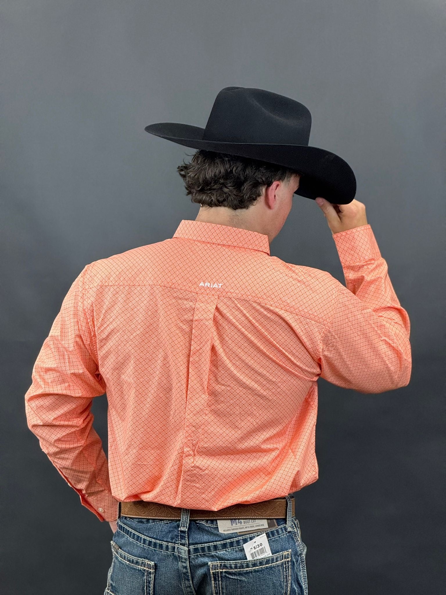 ARIAT RORY ORANGE LONG SLEEVE SHIRT