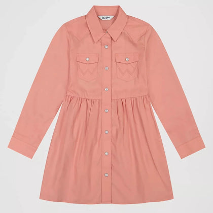VESTIDO ROSA DE MANGA LARGA WRANGLER PARA NIÑA - 112382659