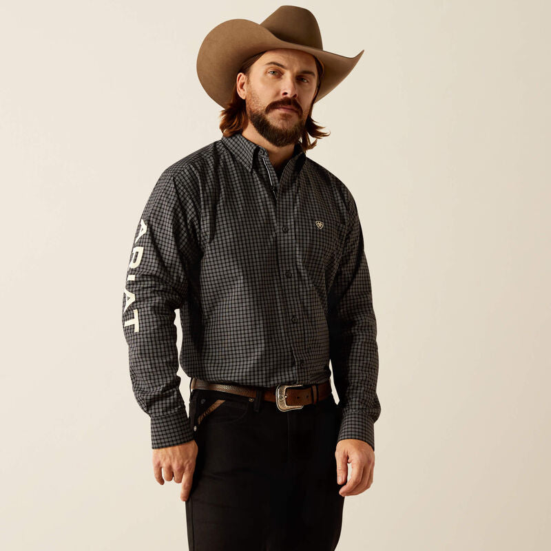 Ariat PRO Team Otto Long Sleeve Shirt Black/Khaki Classic Fit - 4058