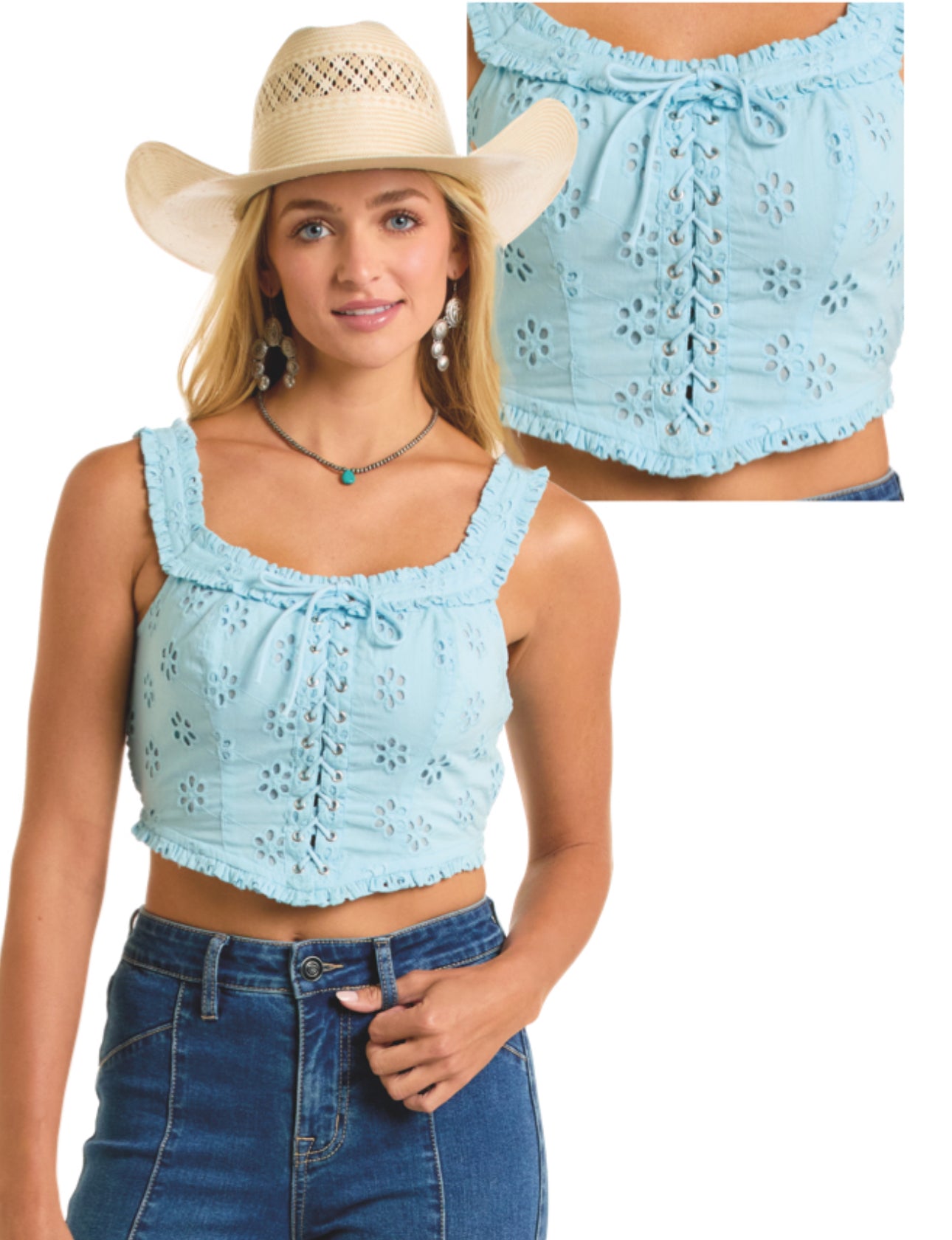 Rock&Roll Light Turquoise Flower BW50TO6278