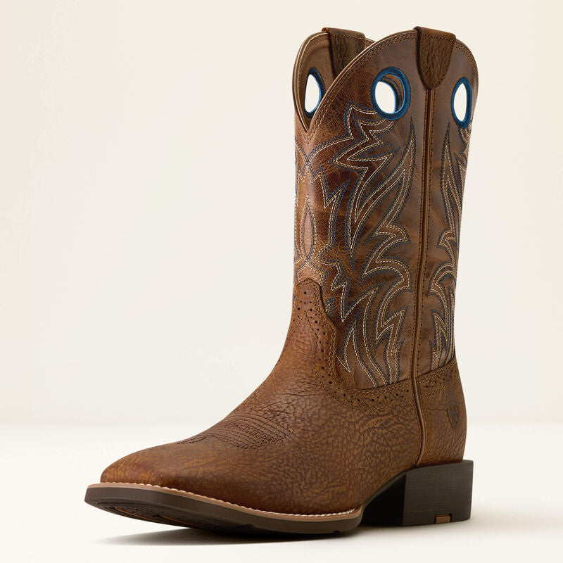 BOTAS DE HOMBRE ARIAT SPORT SIDEBET TOASTED GRAIN / DARK TAN PUNTA CUADRADA ANCHA 10080413