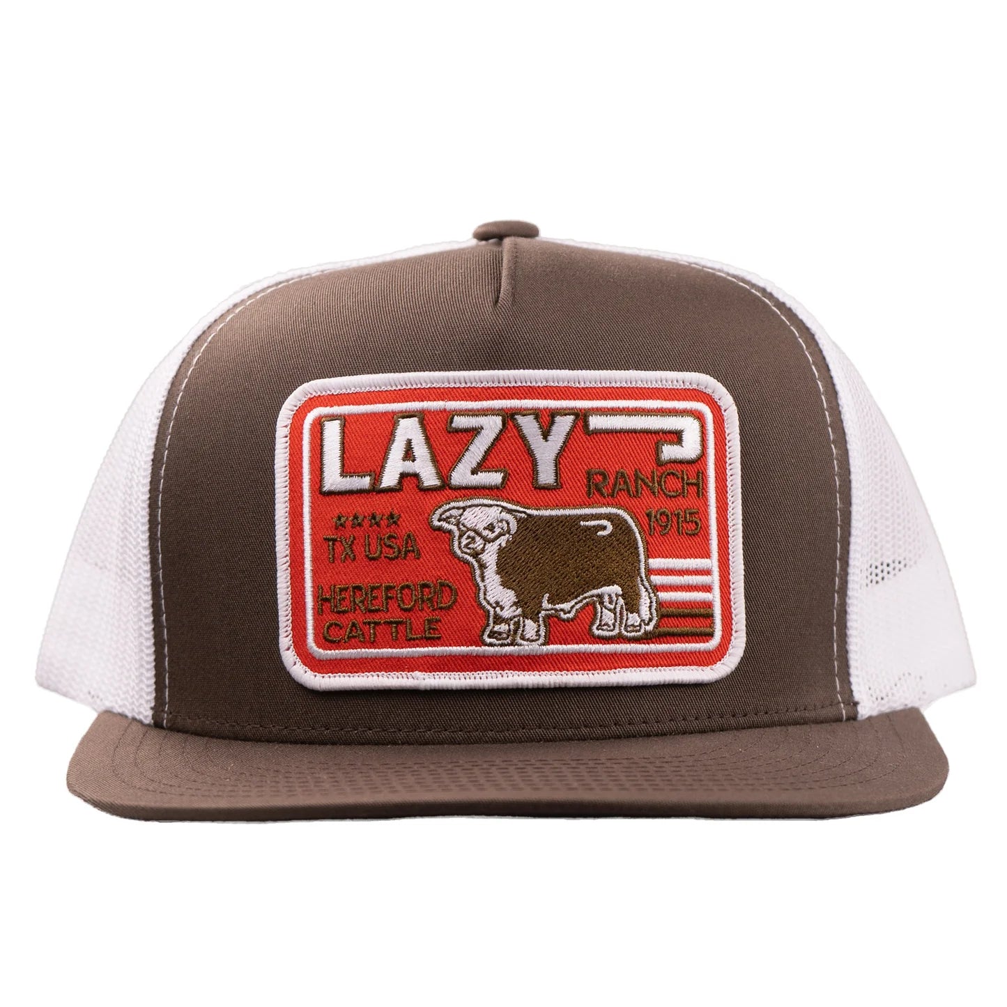 LAZY J CAPS BROWN- WHITE- CBRNWHT4