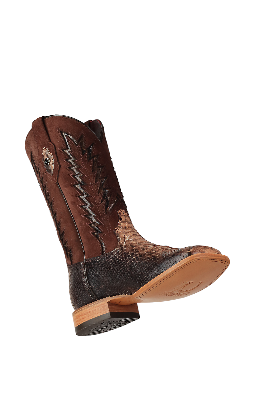 LA HERRADURA LH010 BOTAS DE HOMBRE PYTHON EXÓTICO-RANCHERA ANTIGUO BICOLOR PUNTA CUADRADA EE