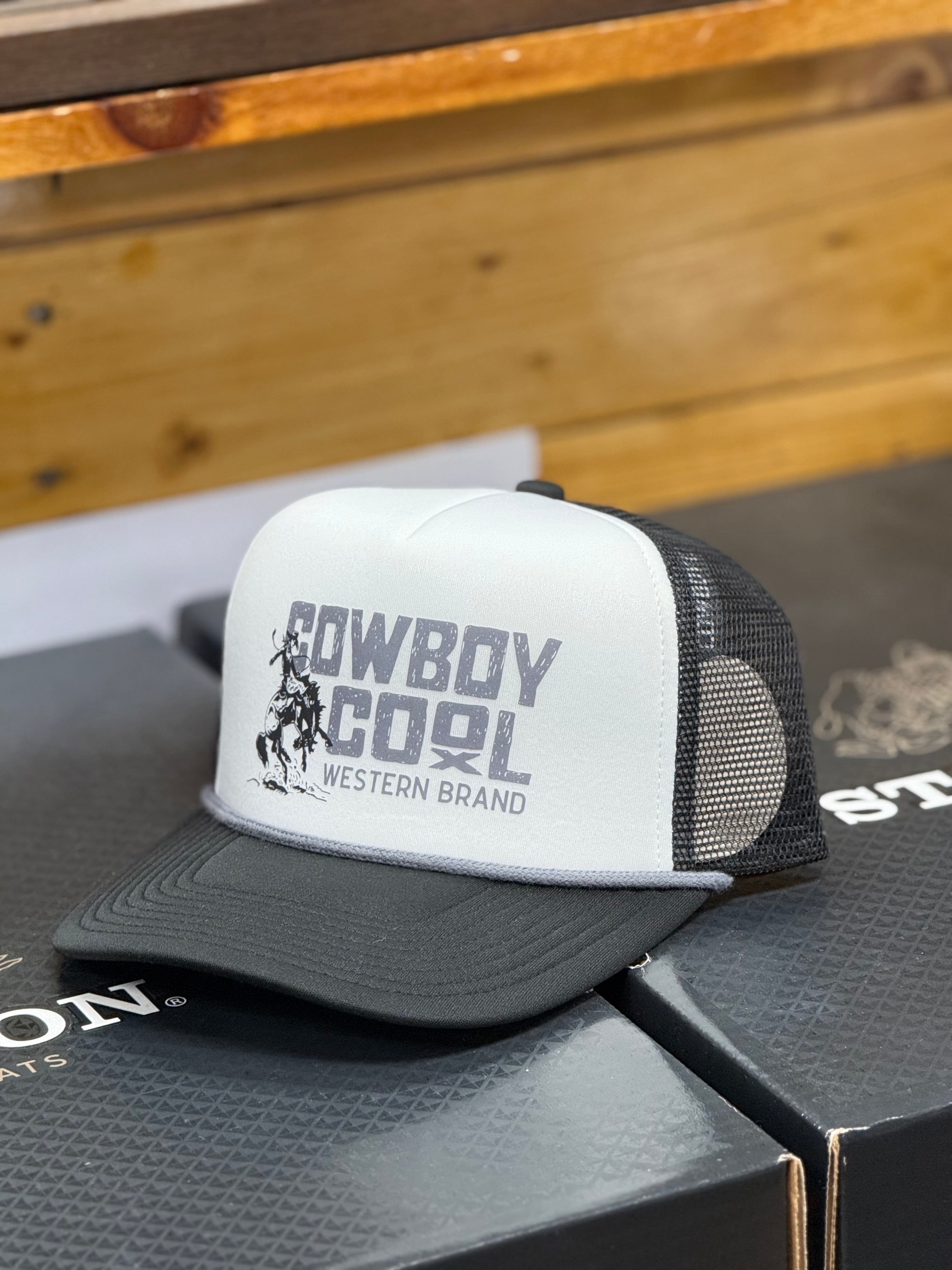 COWBOY COOL LOGO BLACK / WHITE CAP