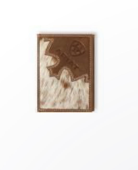 ARIAT COW HAIR TRIFOLD WALLET -A3562402