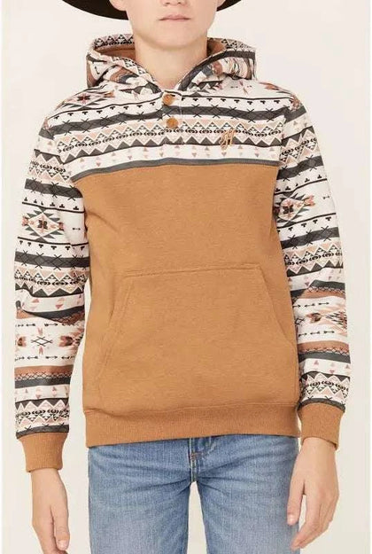 Sudadera con capucha marrón para jóvenes de Hooey HH1194CRBR