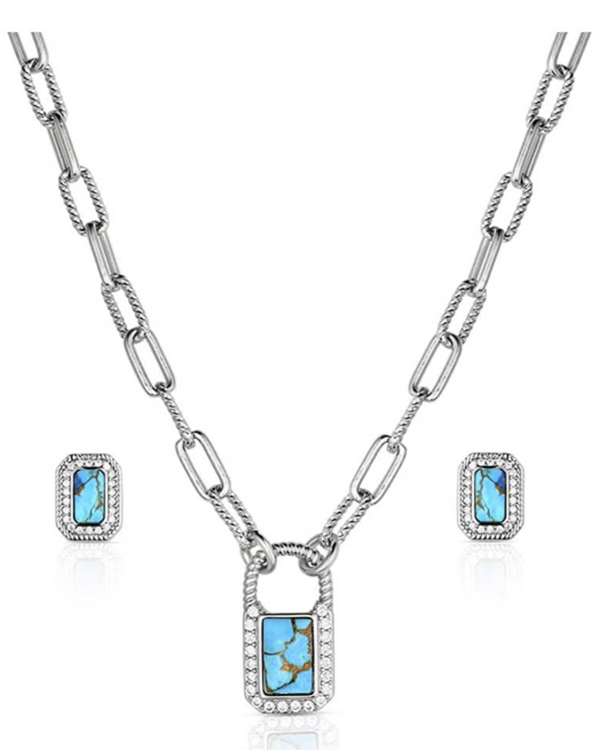 MONTANA SILVERSMITH TURQUOISE GLAM NECKLACE SET
