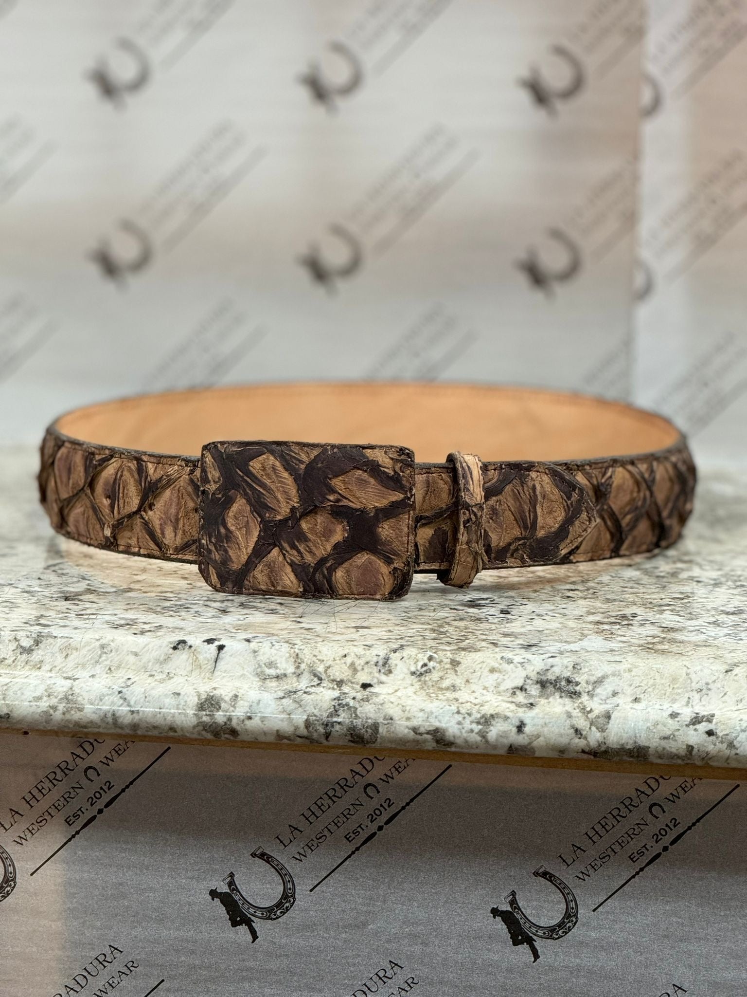 EXOTIC FISH BROWN BELT