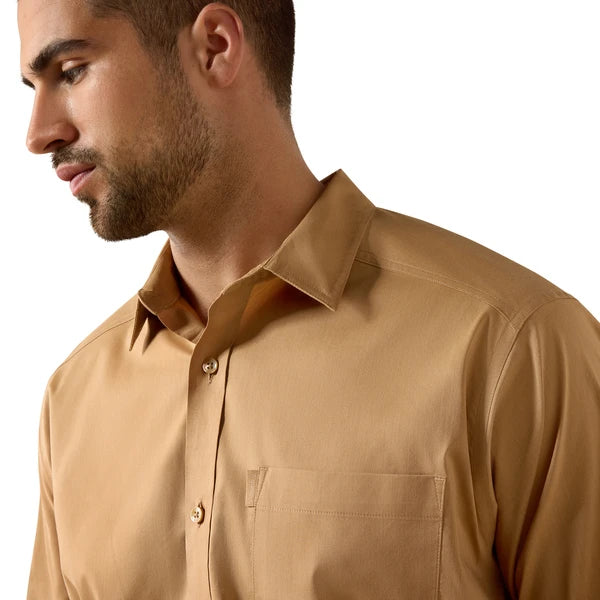 ARIAT WRINKLE FREE SOLID CARTOUCHE CLASSIC LONG SLEEVE SHIRT 10072737