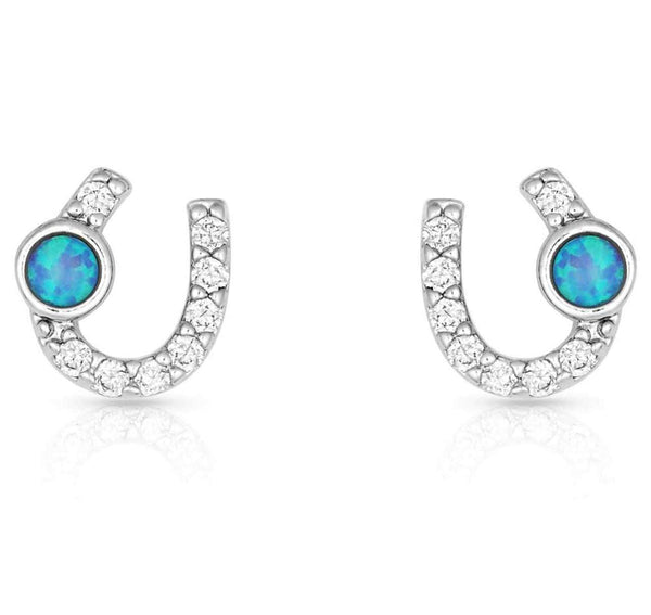 Pendientes Montana Silversmith mini de circonitas cúbicas y ópalo